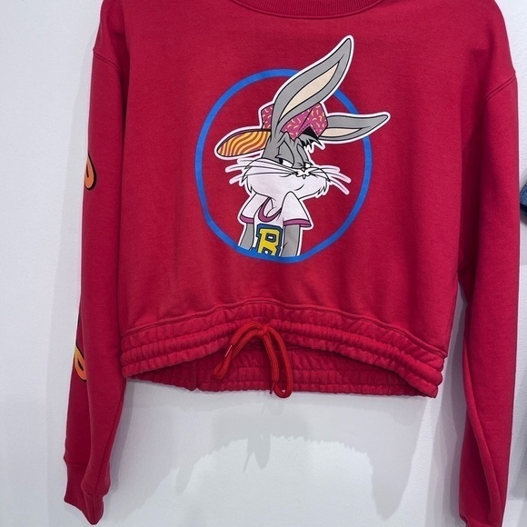 2:40$ BUGS bunny looney tunes red scoop next crop long sleeve  shirt size small - Picture 2 of 7